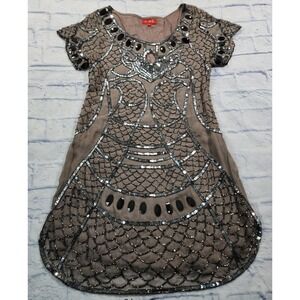 Rene Derhy Dress WOMENS SIZE M Tuape Beaded Cocktail Dress Lined Paris